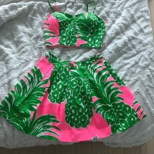 Lilly Pulitzer Pineapple Parfait set